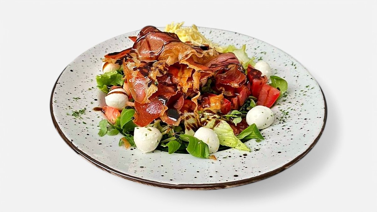 Hrskava salata pršut-rikula