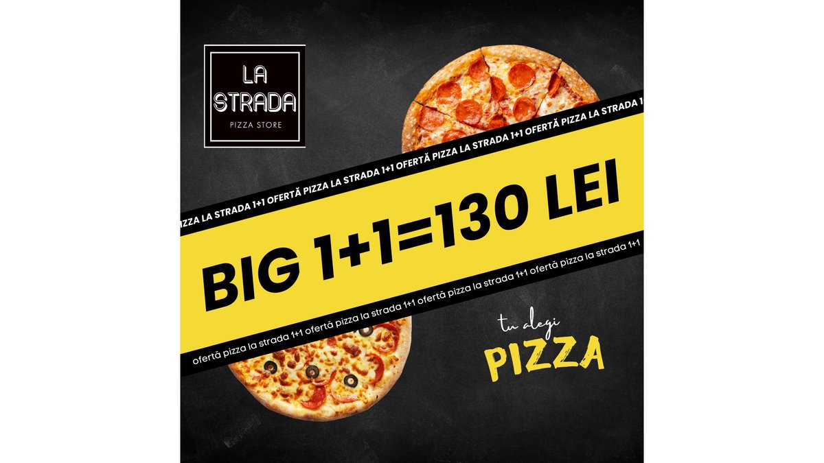 Ofertă Pizza 45 cm 1+1 pret special