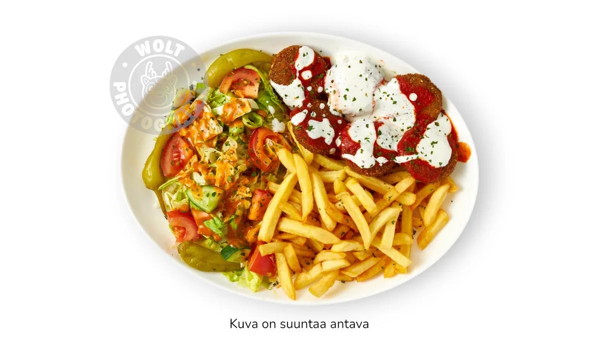 Falafelit lisukkeella