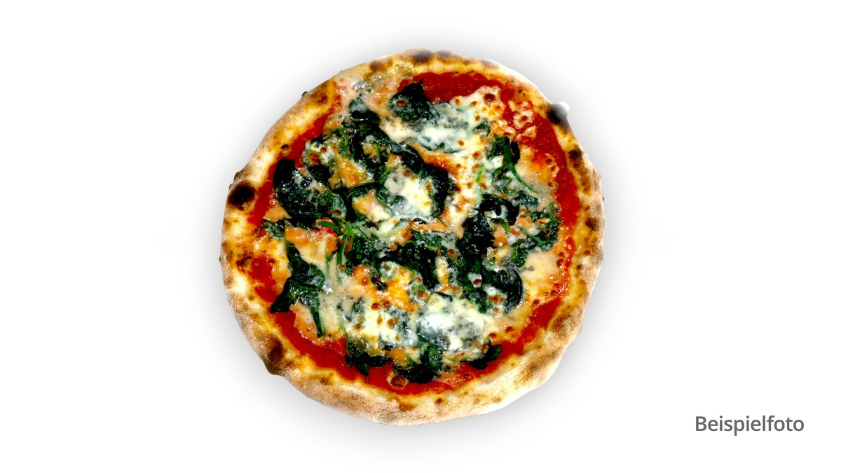 12. Pizza Spinat mit Knoblauch