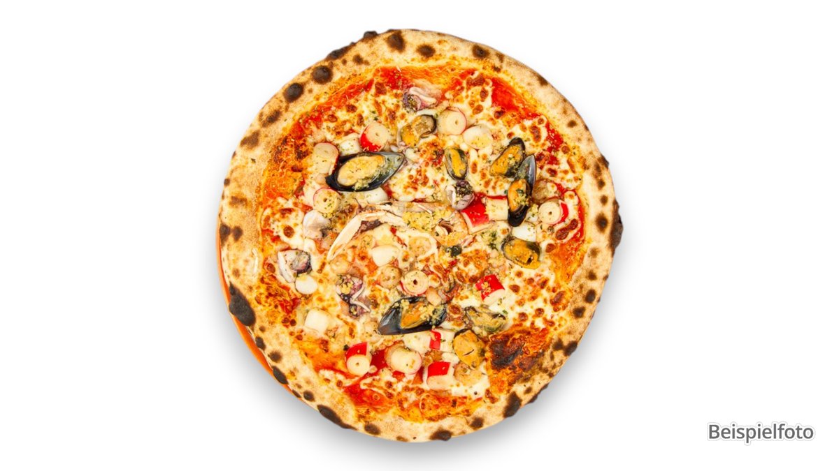 16. Pizza Meeresfrüchten mit Knoblauch