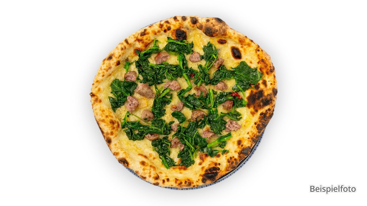 20. Pizza Peperoniwurst mit Spinat