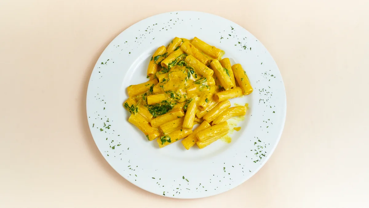 43. Rigatoni mit Spinat