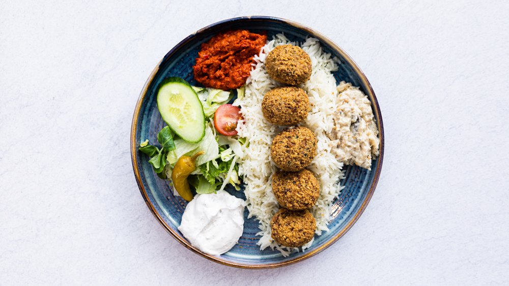 Falafeltallrik med Ris
