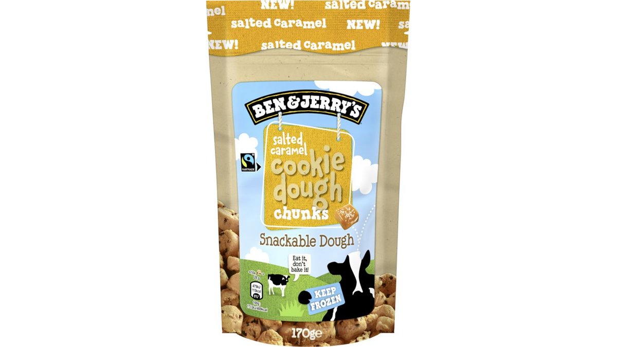 Ben and Jerry’s Snacks Salted Caramel Cookie Dough Chunks 170g