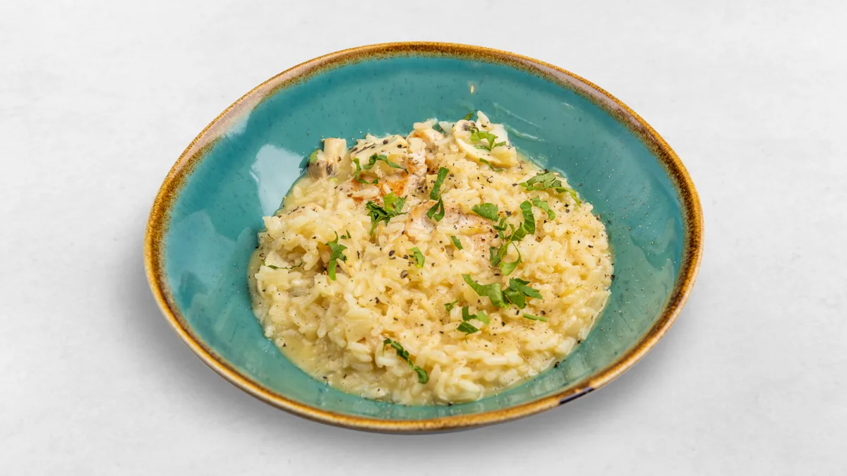 Risotto pollo e funghi