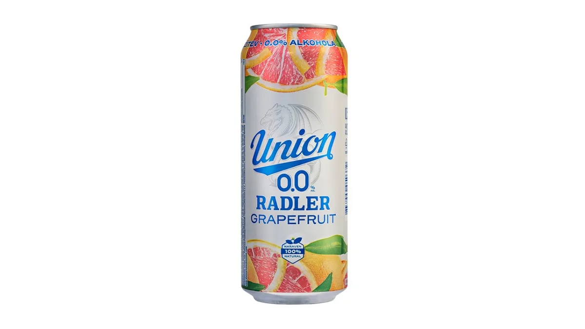 Union brezalkoholni Radler z okusom grenivke 0.5 l