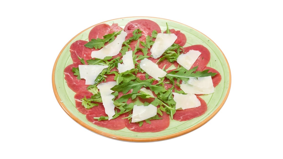 Carpaccio di manzo con rucola e Parmigiano