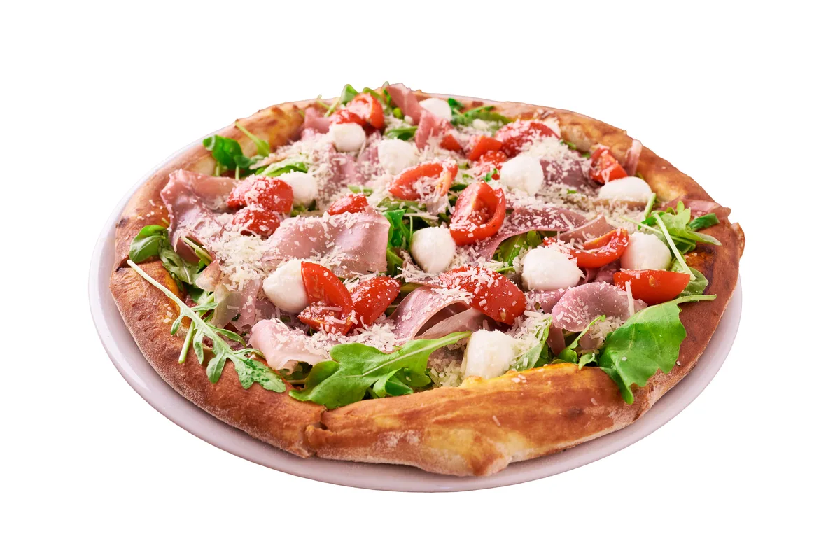 Pizza crudo fresca