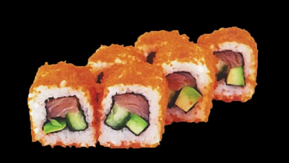 Angolna kalifornia roll kaviárral