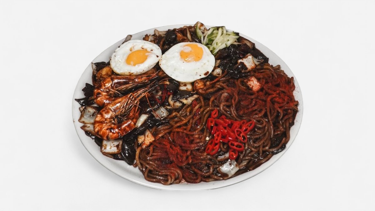 Haemul Jaengban Jajangmyeon (2-3 porce/portions)