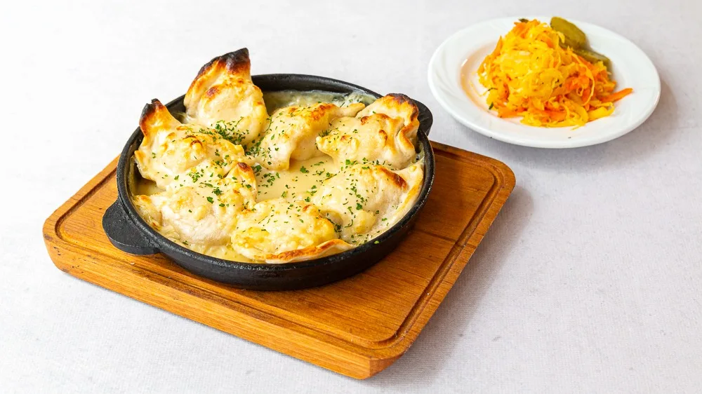 Pierogi zapiekane z brokułem