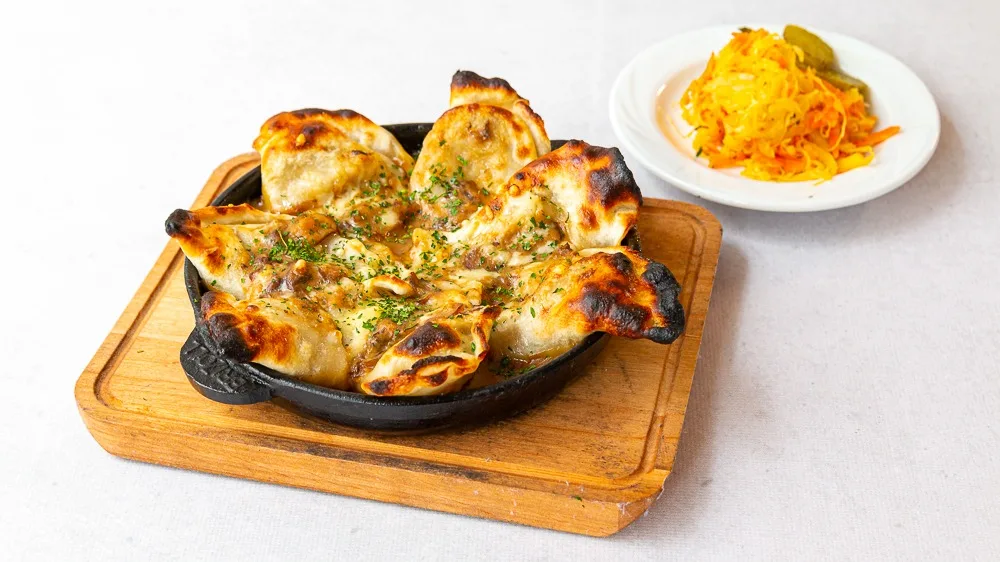 Pierogi zapiekane z pieczonej fasoli