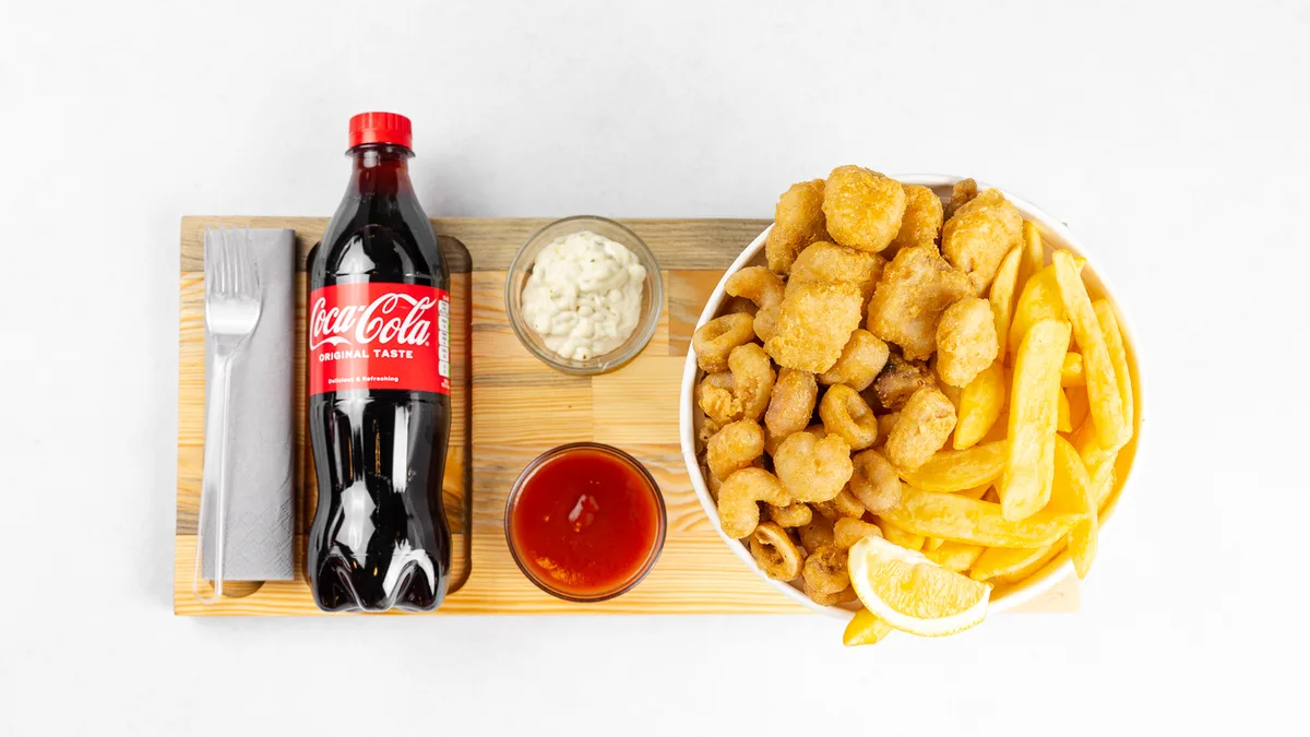 Fish and chips box (za dve osebi)