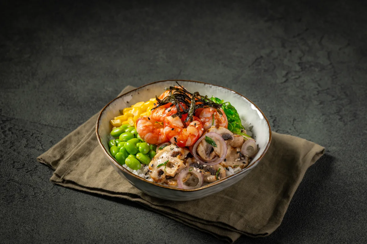 Warm Shrimp Poke