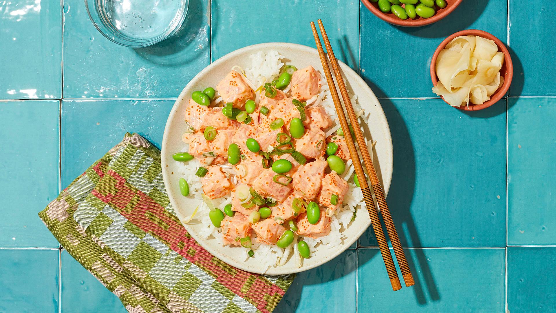 Spicy Salmon Poke Bowl