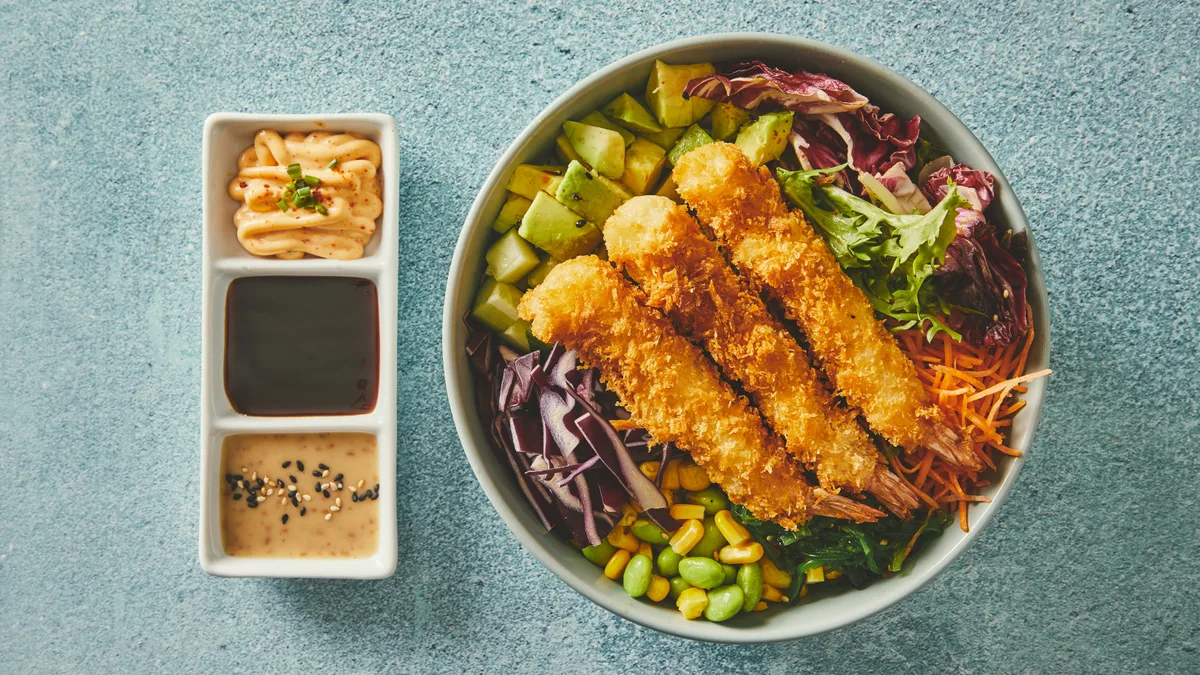 Crispy ebi poké