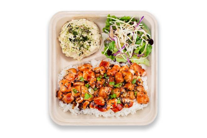 Charred Teriyaki Salmon Plate