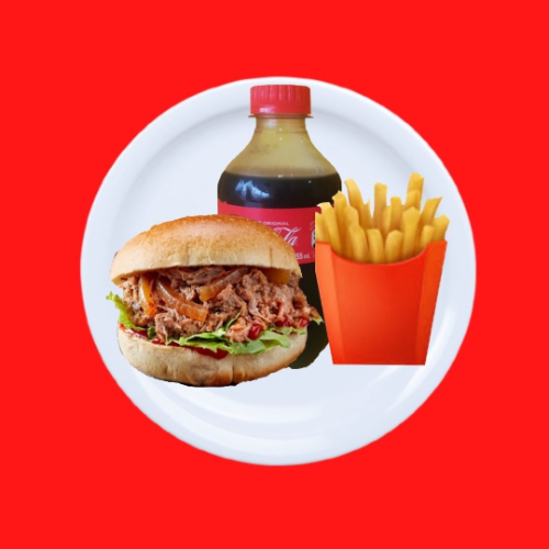 Combo Hamburguesa Carne Mechada