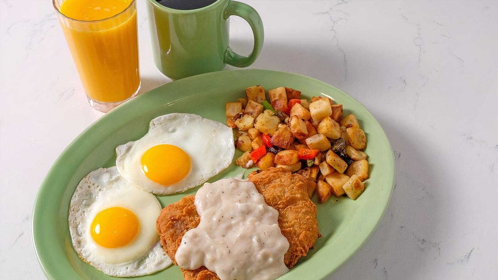 Chicken Fried Steak and Eggs