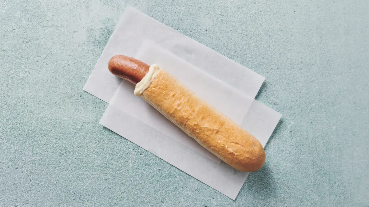 Fransk hot dag med frankfurter