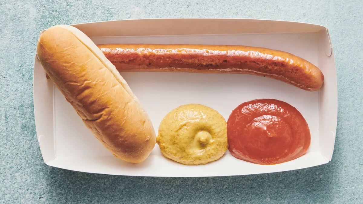 Ristet pølse med brød