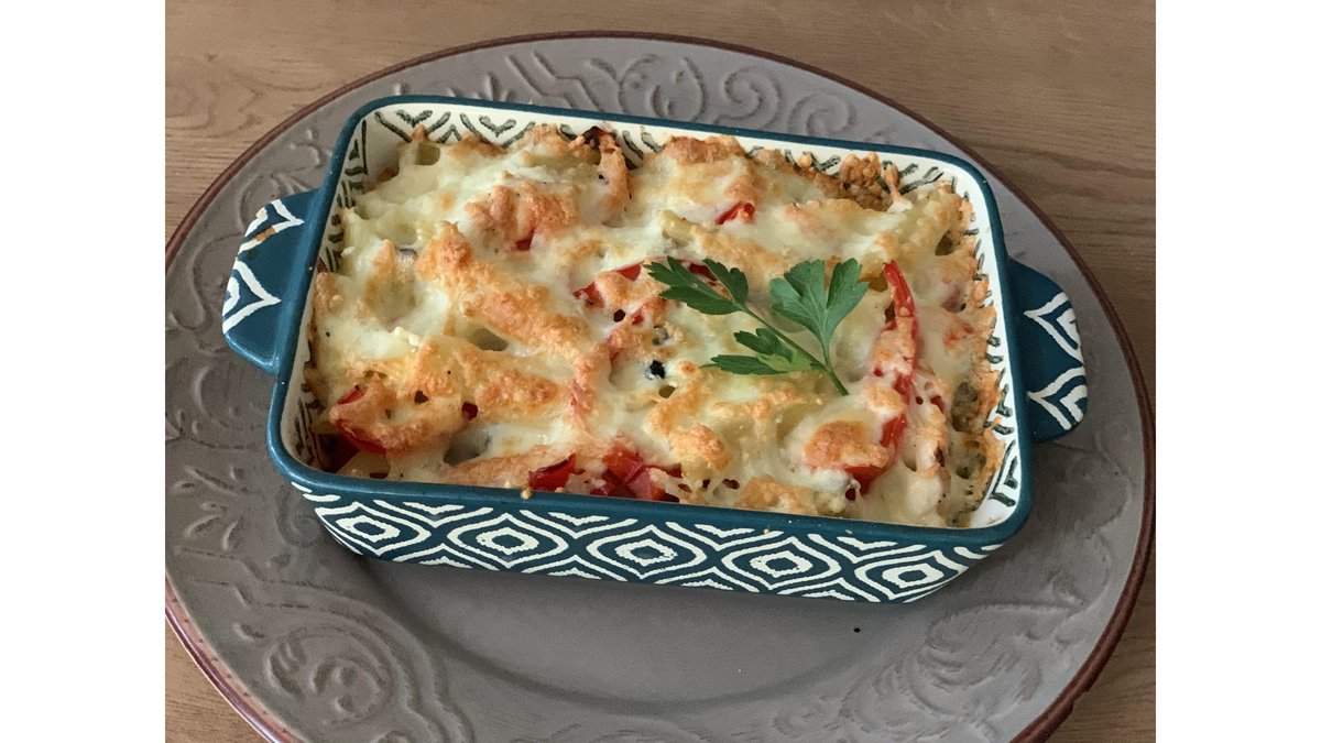 Penne al forno con pollo
