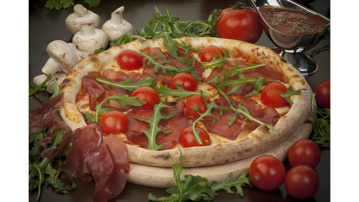 Pizza con prosciutto crudo 41 cm