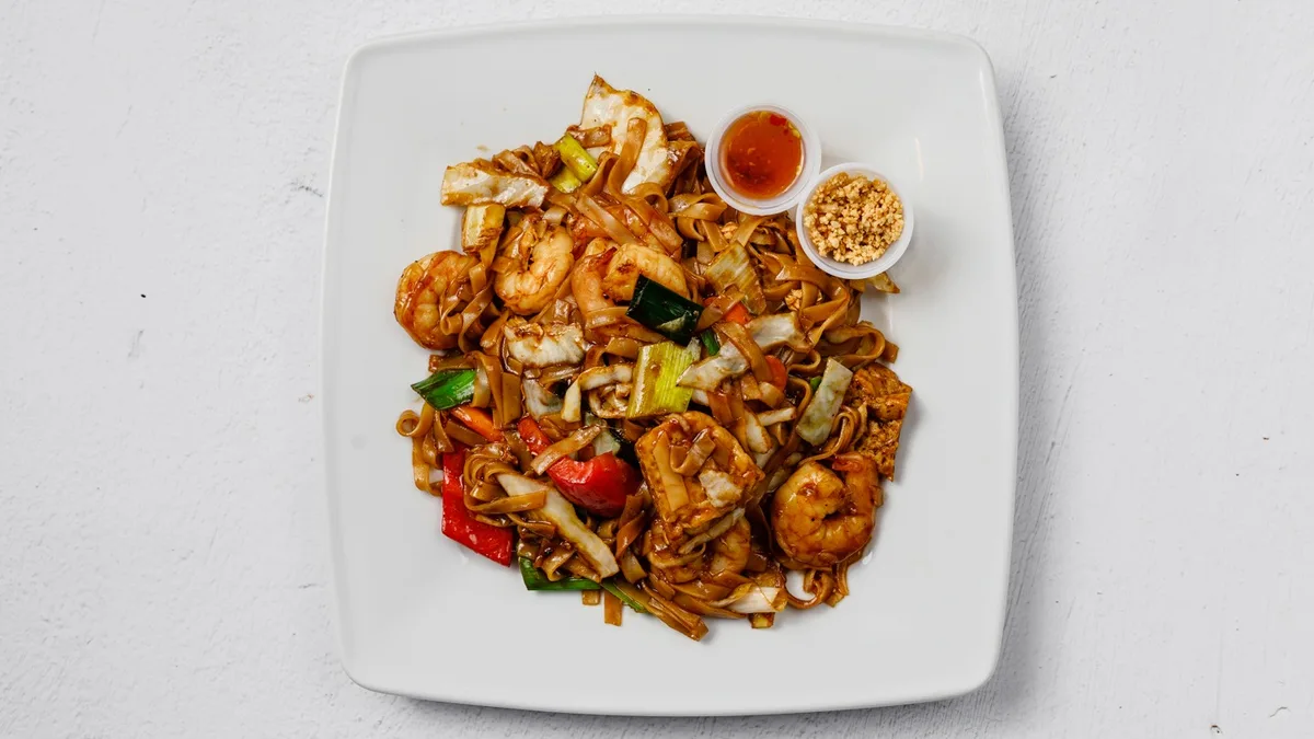 Pad Thai med räkor
