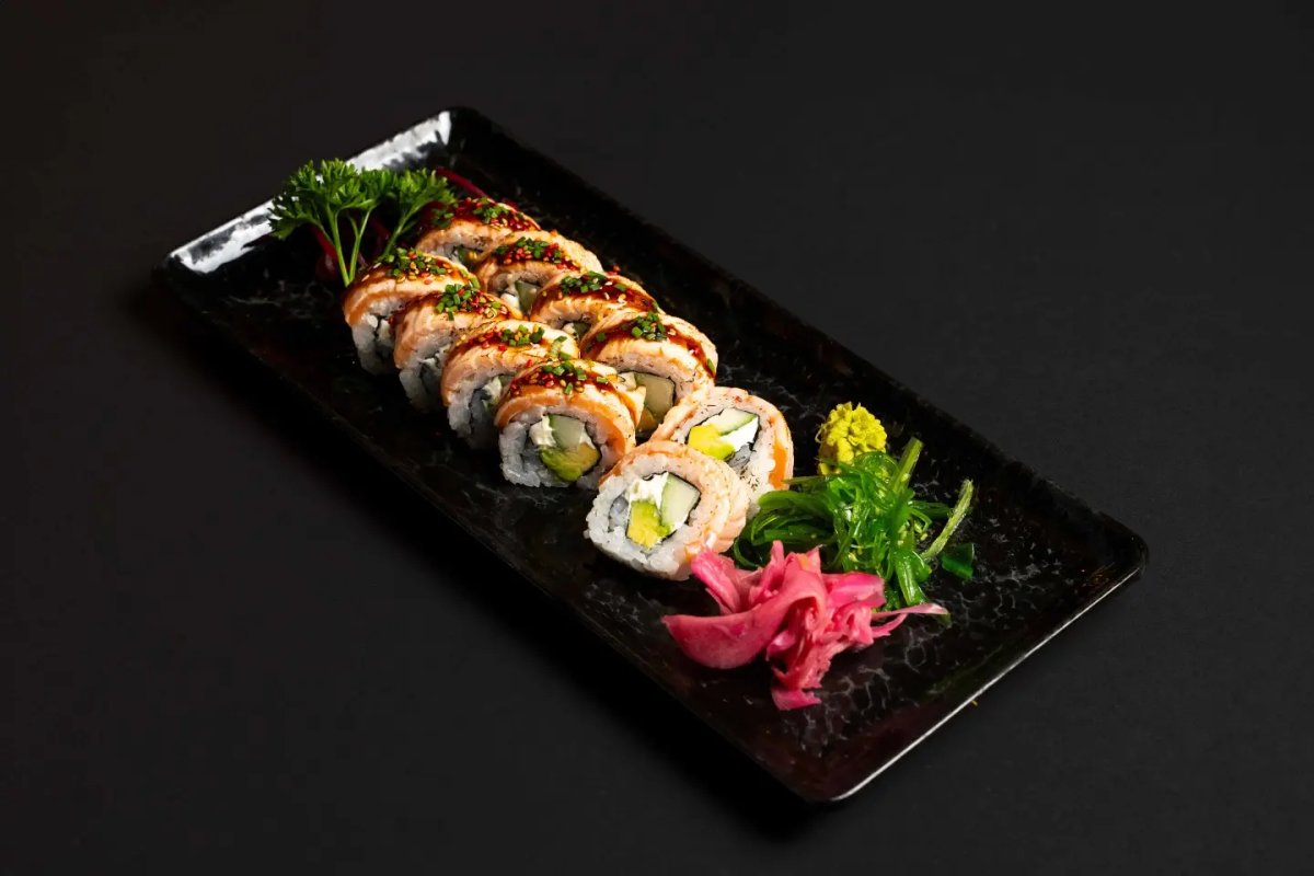 Philadelphia Rolls med dryck
