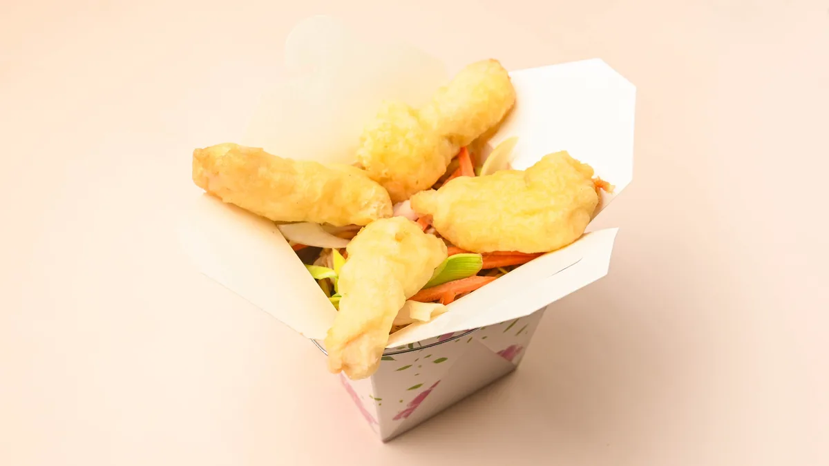 Box 13: Gebratener Reis mit gebackenem Hähnchen