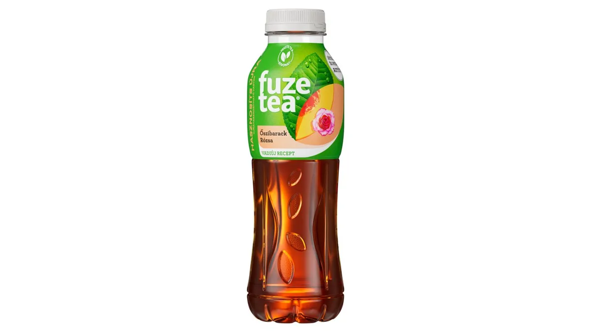 Fuze Tea szénsavmentes őszibarack és rózsaízű üdítőital fekete tea kivonattal 500 ml