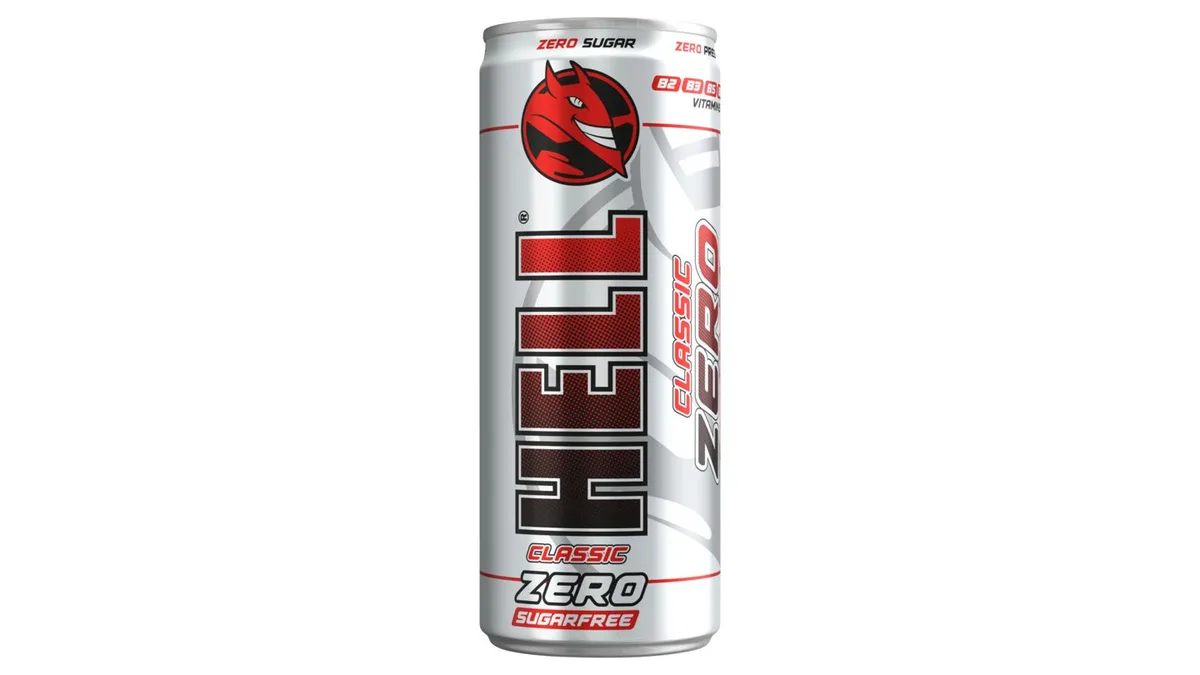 HELL Zero tuttifruttiízű, koffeintartalmú, szénsavas, alkoholmentes ital édesítőszerekkel 250 ml