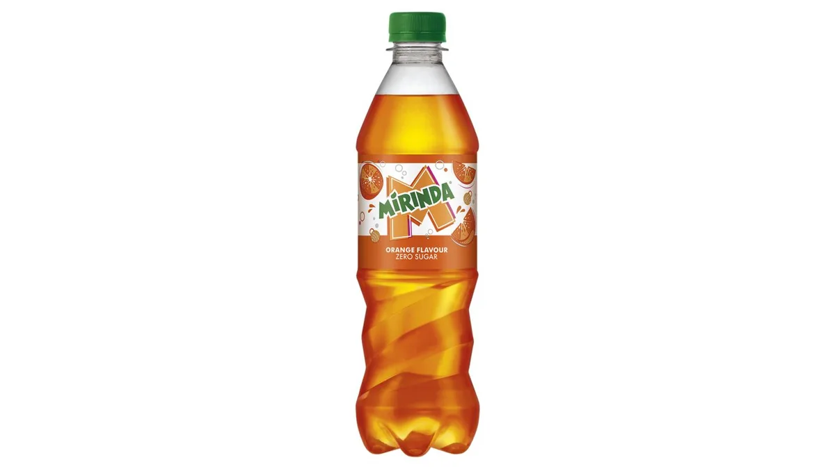 Mirinda energiamentes narancsízű szénsavas üdítőital édesítőszerekkel 0,5 l DRS