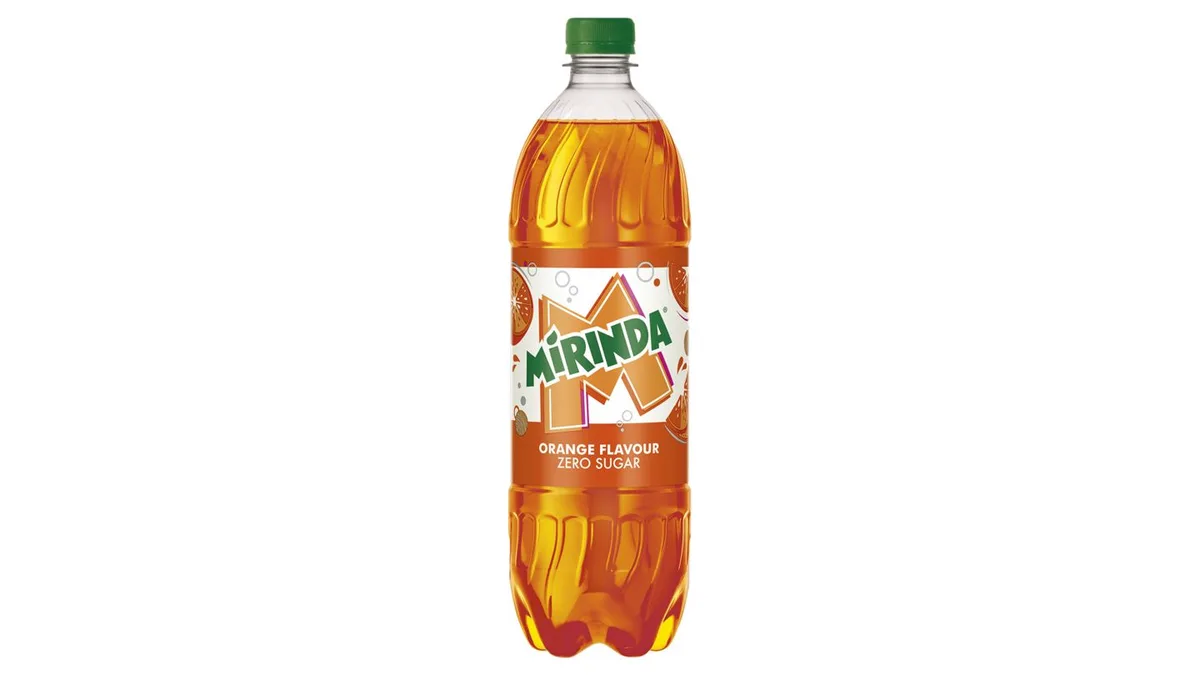 Mirinda energiamentes narancsízű szénsavas üdítőital édesítőszerekkel 1 l DRS