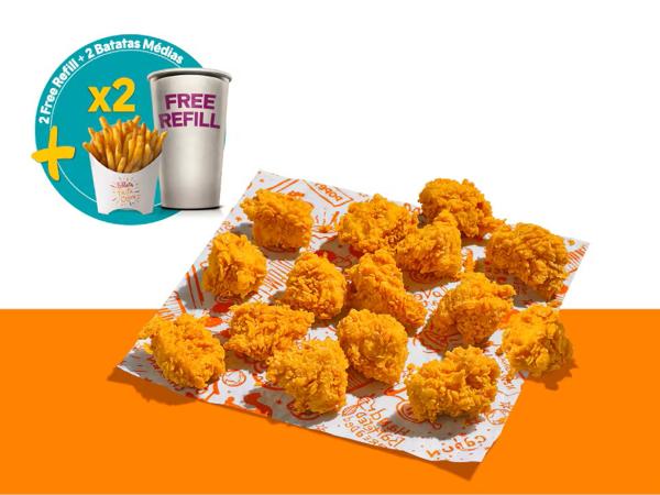 15 Filezinhos + 2 Fritas Cajun + 2 Bebid