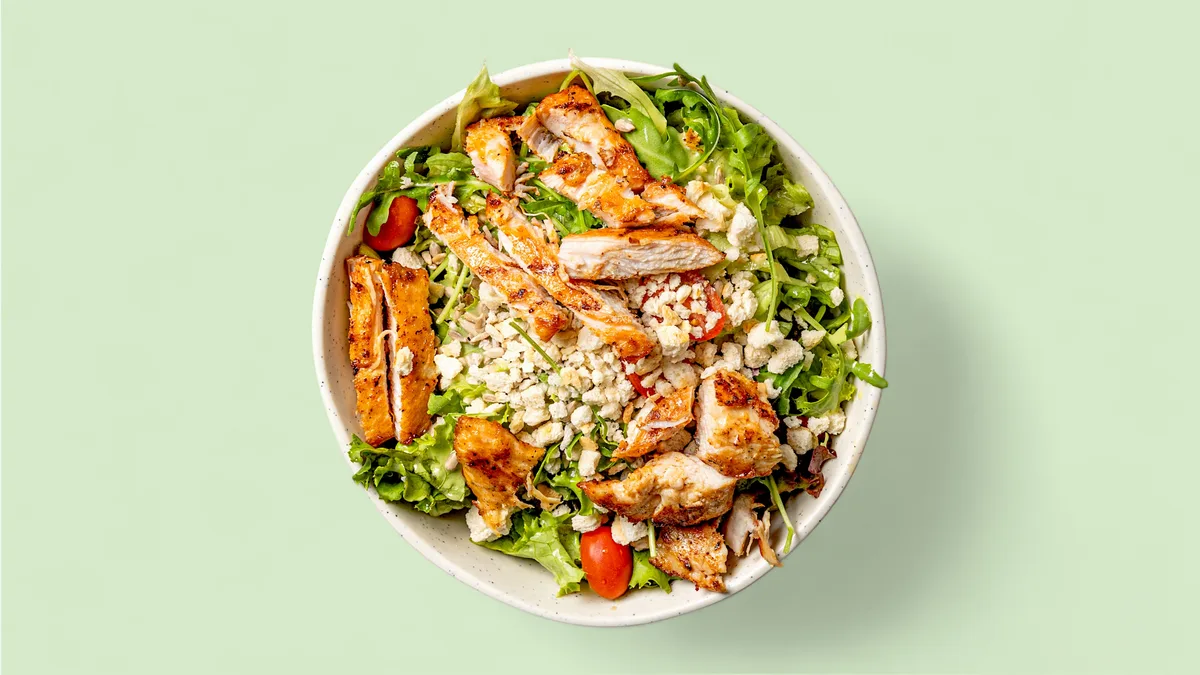 Grüner Salat-Mix Hähnchenbrust
