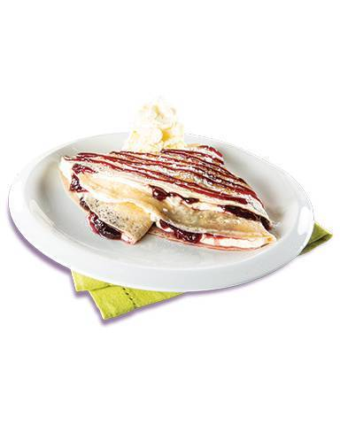 Crepa Mora Con Queso Crema