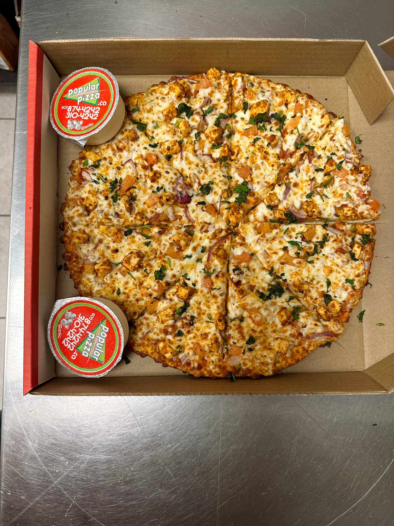 Butter Chicken pizza