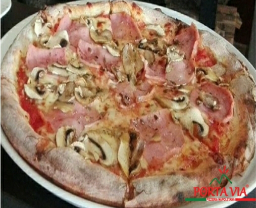 Pizza Jamón y Hongos
