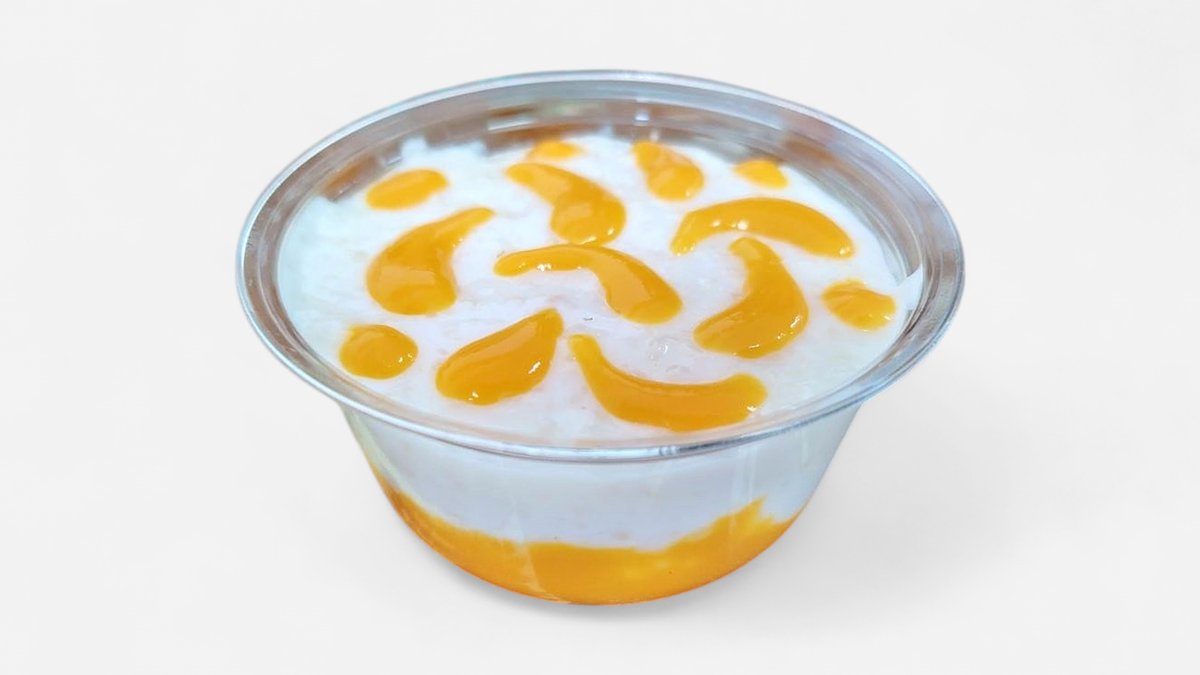 Budincă de tapioca cu mango