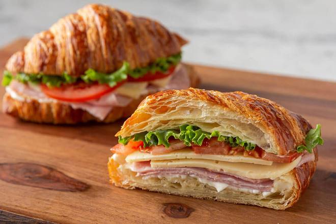 Ham and Cheese Croissant Sandwich