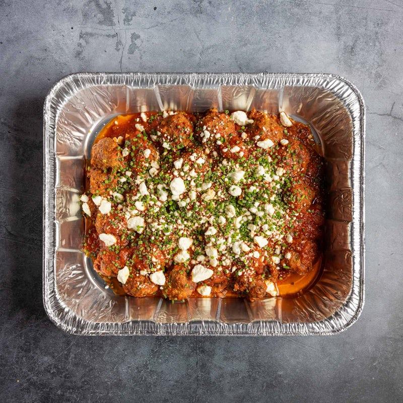 Meatballs and Goat Cheese (serves 4-6)