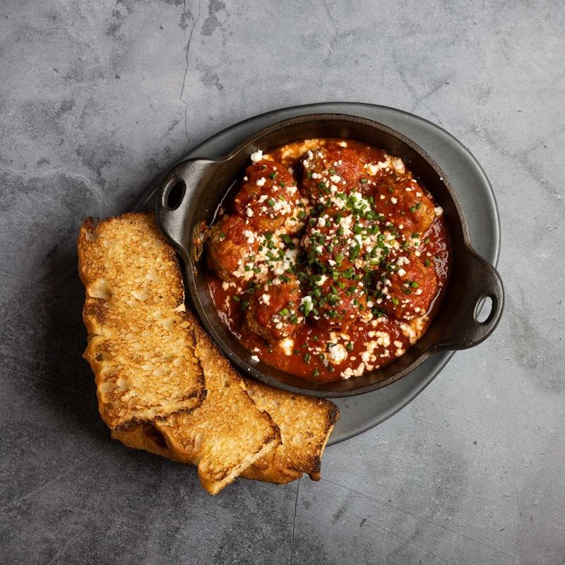 Meatballs and Goat Cheese
