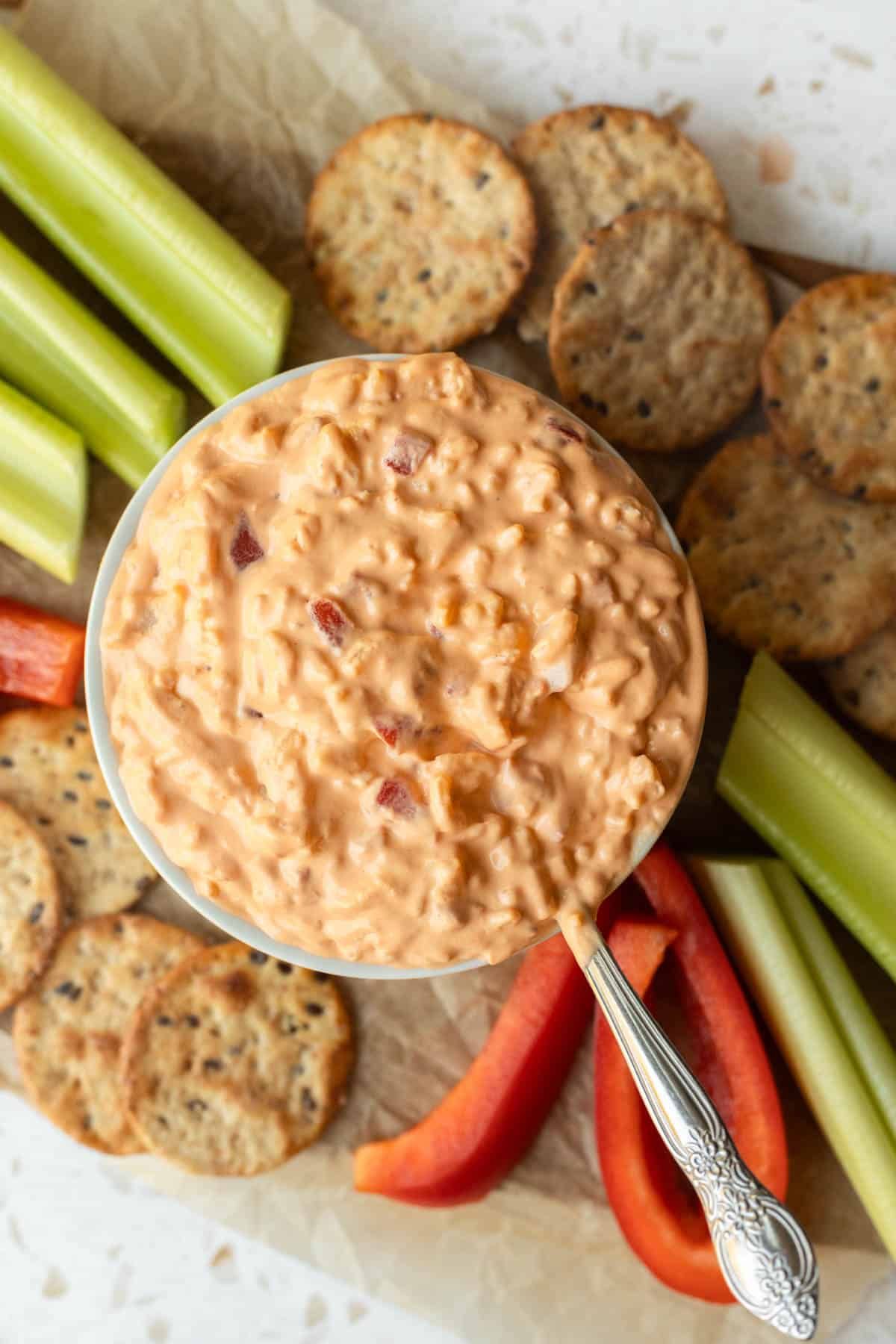 Pimento Cheese Spread and Crackers