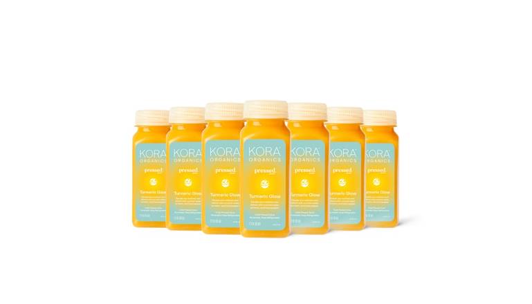 KORA Organics x Pressed Turmeric Glow 7-Day Shot Pack