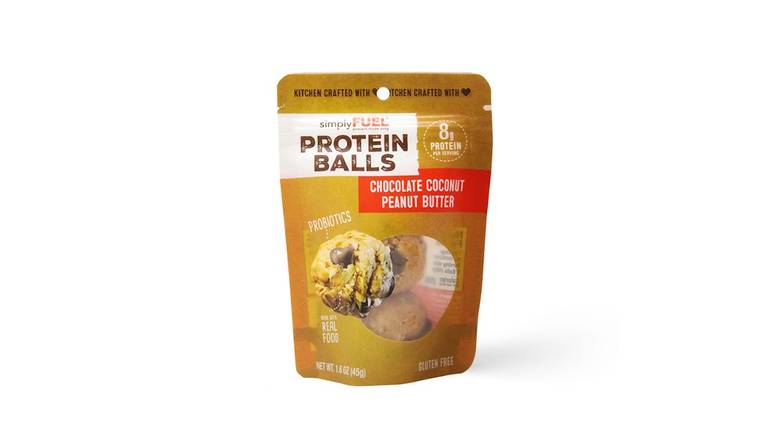 Simply Fuel: Chocolate Coconut Peanut Butter Balls (1.6 oz Bag)