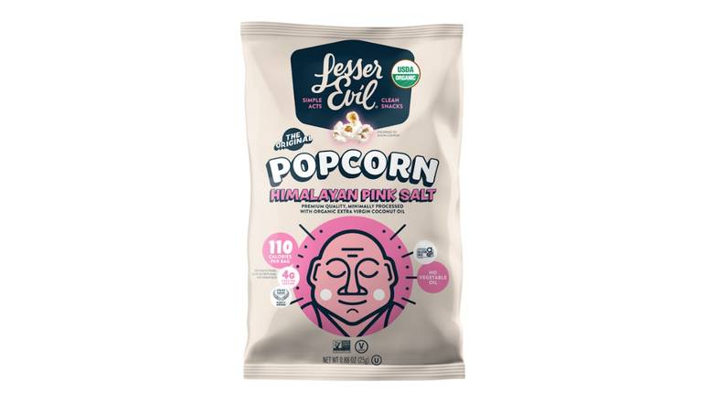 Lesser Evil Popcorn: Himalayan Pink Salt