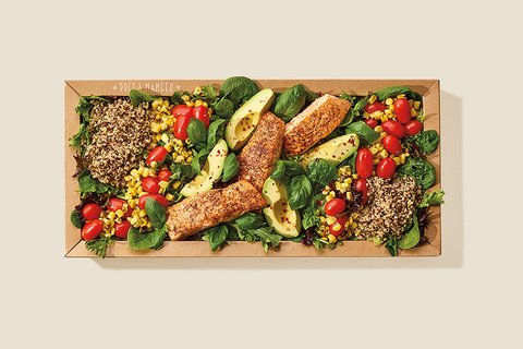 Blackened Salmon, Avo and Quinoa Salad Platter