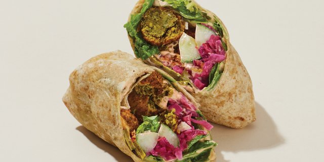 Falafel and Hummus Wrap
